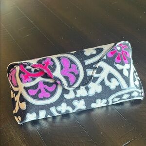 Vera Bradley Black and Pink Sunglasses Case NWT